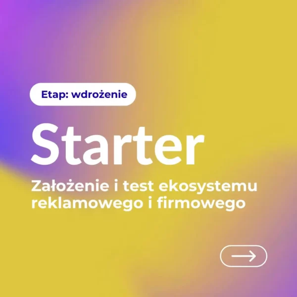 pakiet starter założenie i test ekosystemu reklamowego i firmowego agnieszka sindera fb meta ads reklamy marketing